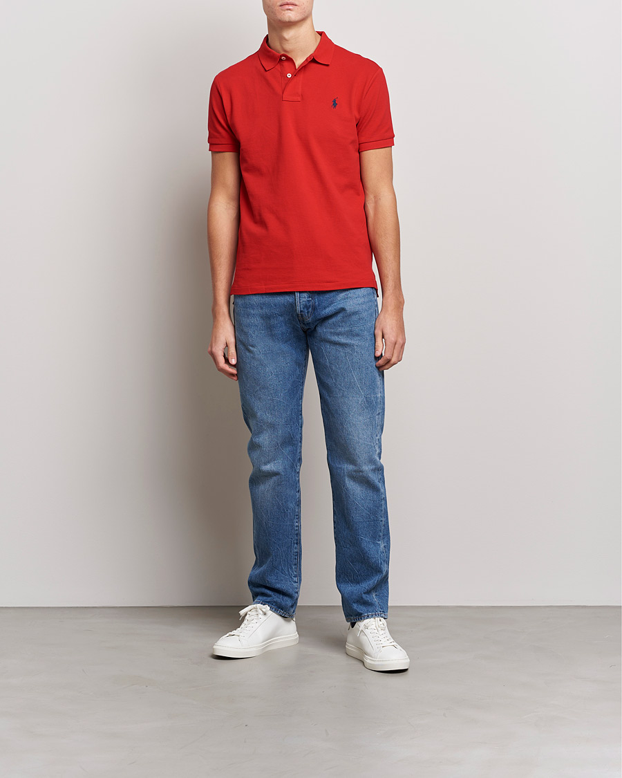 Men | Polo Shirts | Polo Ralph Lauren | Custom Slim Fit Polo Red
