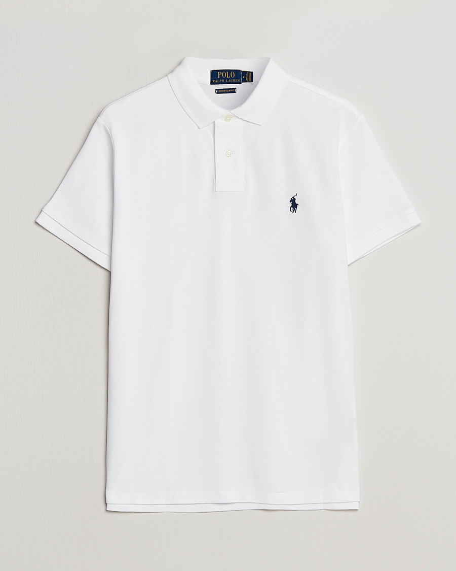 Men | Polo Shirts | Polo Ralph Lauren | Custom Slim Fit Polo White