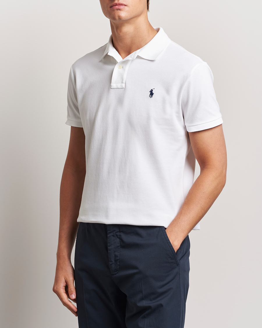 Men | Polo Shirts | Polo Ralph Lauren | Custom Slim Fit Polo White
