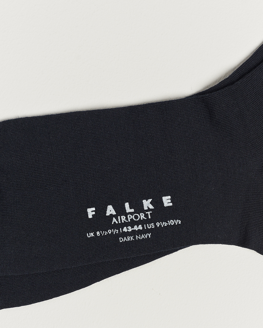 Men |  | Falke | Airport Knee Socks Dark Navy