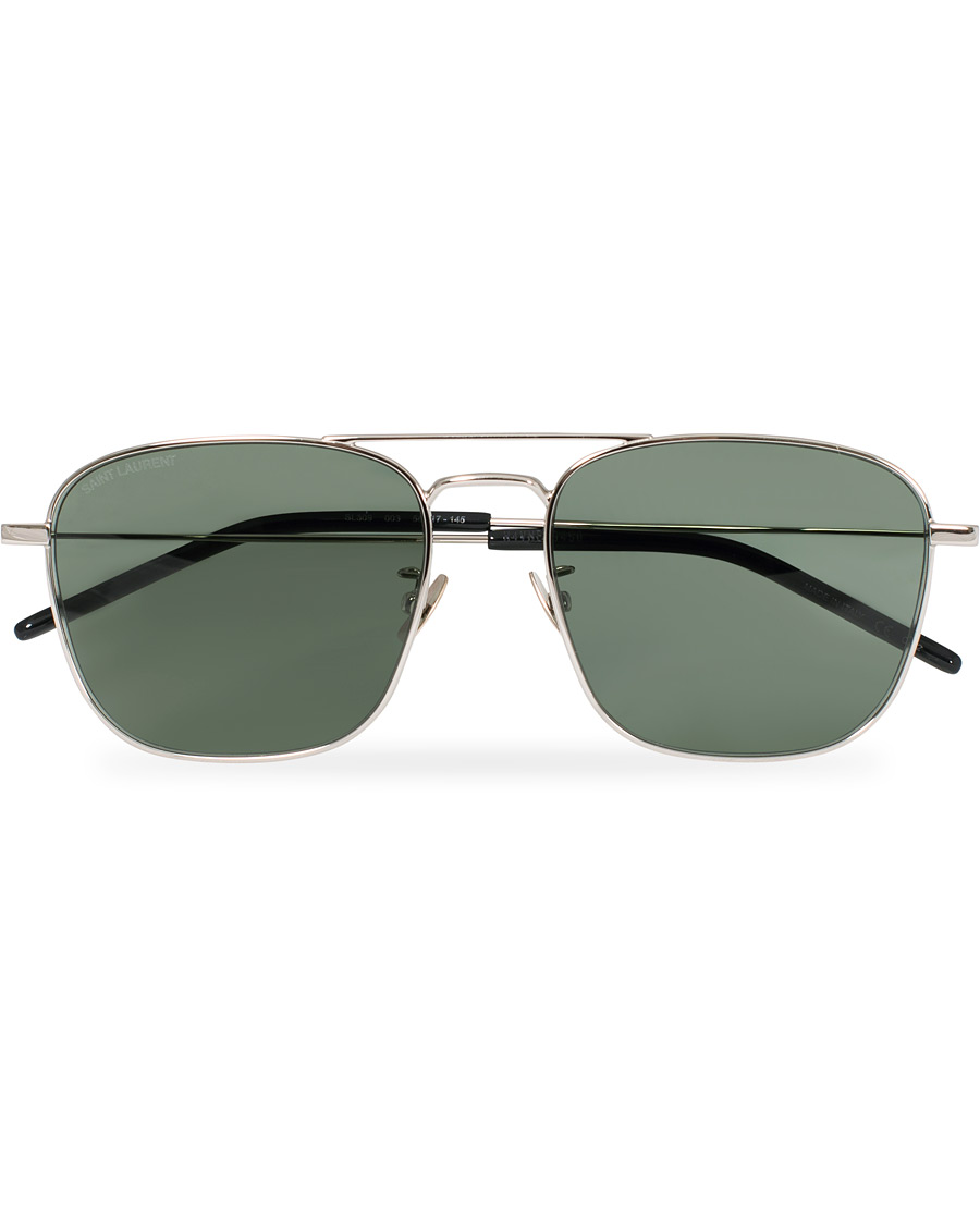 Men | Sunglasses | Saint Laurent | SL 309 Sunglasses Silver/Green