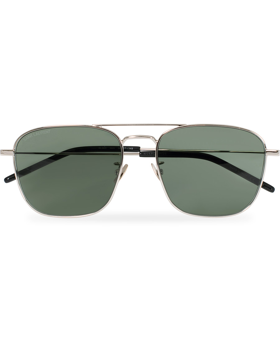 Men | Saint Laurent SL 309 Sunglasses Silver/Green | Saint Laurent | SL 309 Sunglasses Silver/Green
