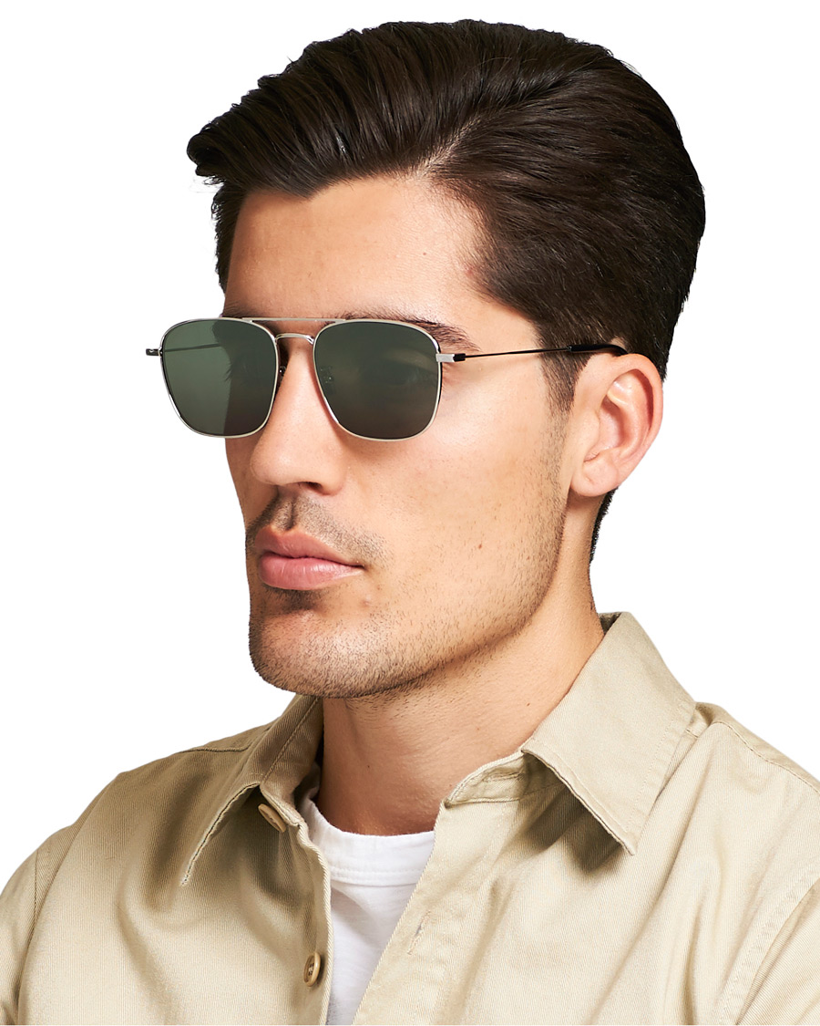 Men |  | Saint Laurent | SL 309 Sunglasses Silver/Green