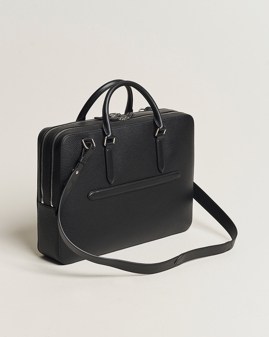 Men | Bags | Smythson | Ludlow Large Briefcase with Zip Front Black