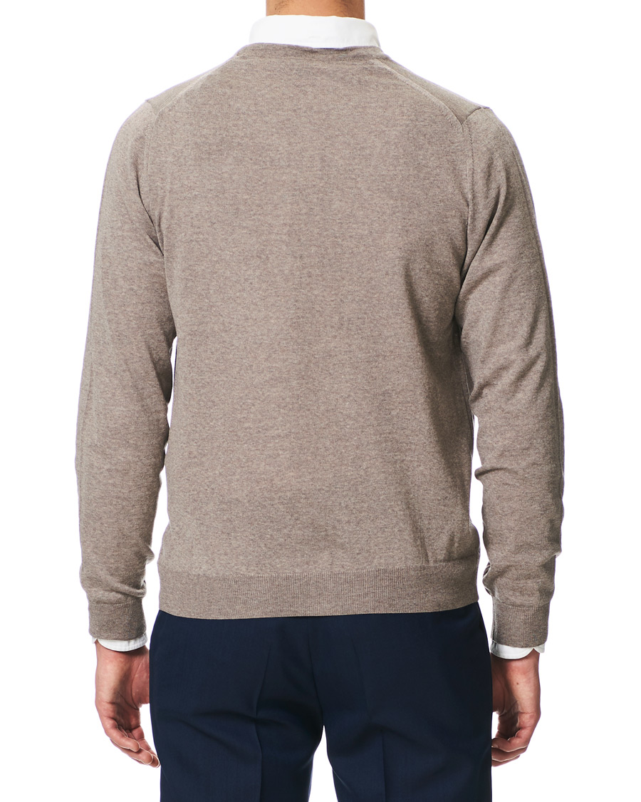 Men | Sweaters & Knitwear | Stenströms | Merino Zegna Knitted Cardigan Beige