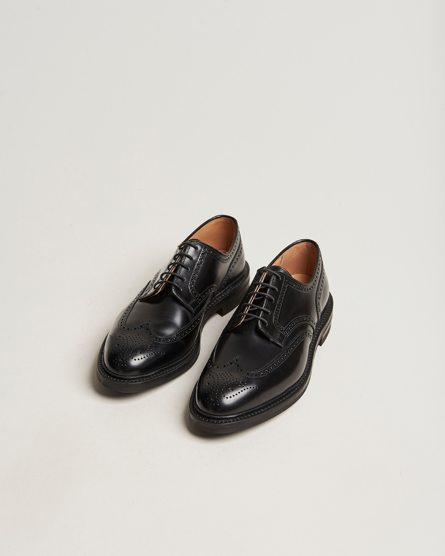Men | Handmade Shoes | Crockett & Jones | Pembroke Derbys Black Calf