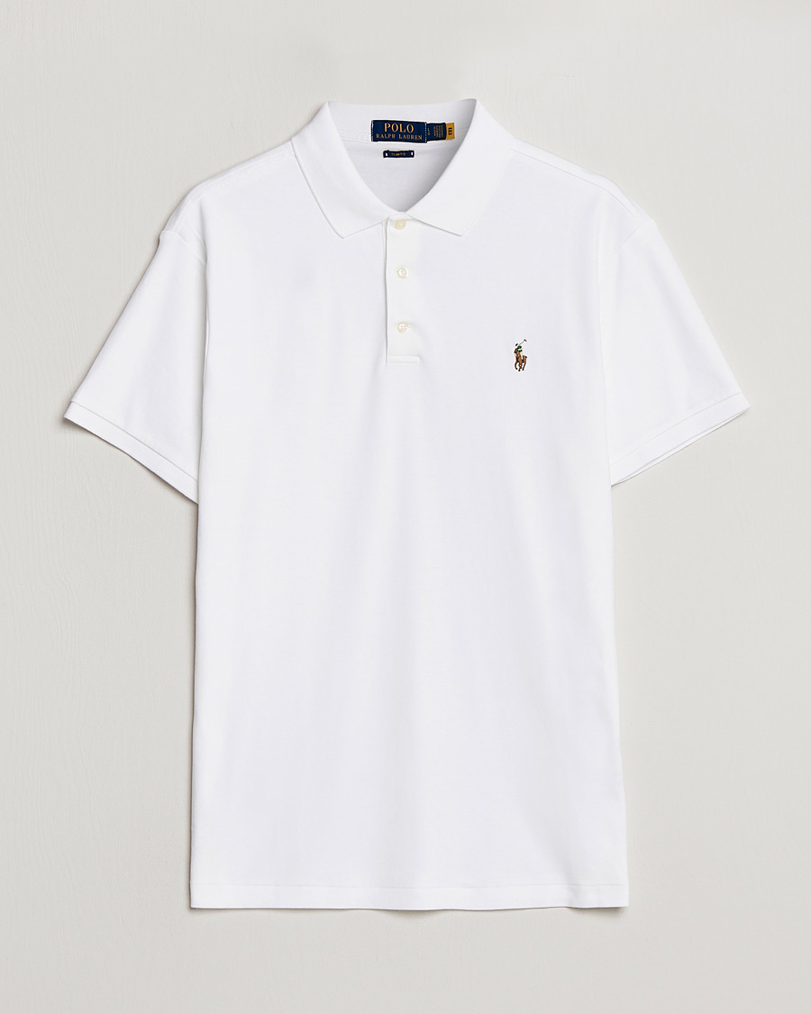 Men | Polo Shirts | Polo Ralph Lauren | Slim Fit Pima Cotton Polo White