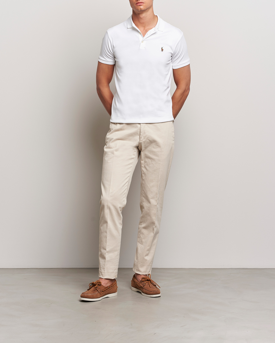 Polo Ralph Lauren Slim Fit Pima Cotton Polo White at CareOfCarl.com