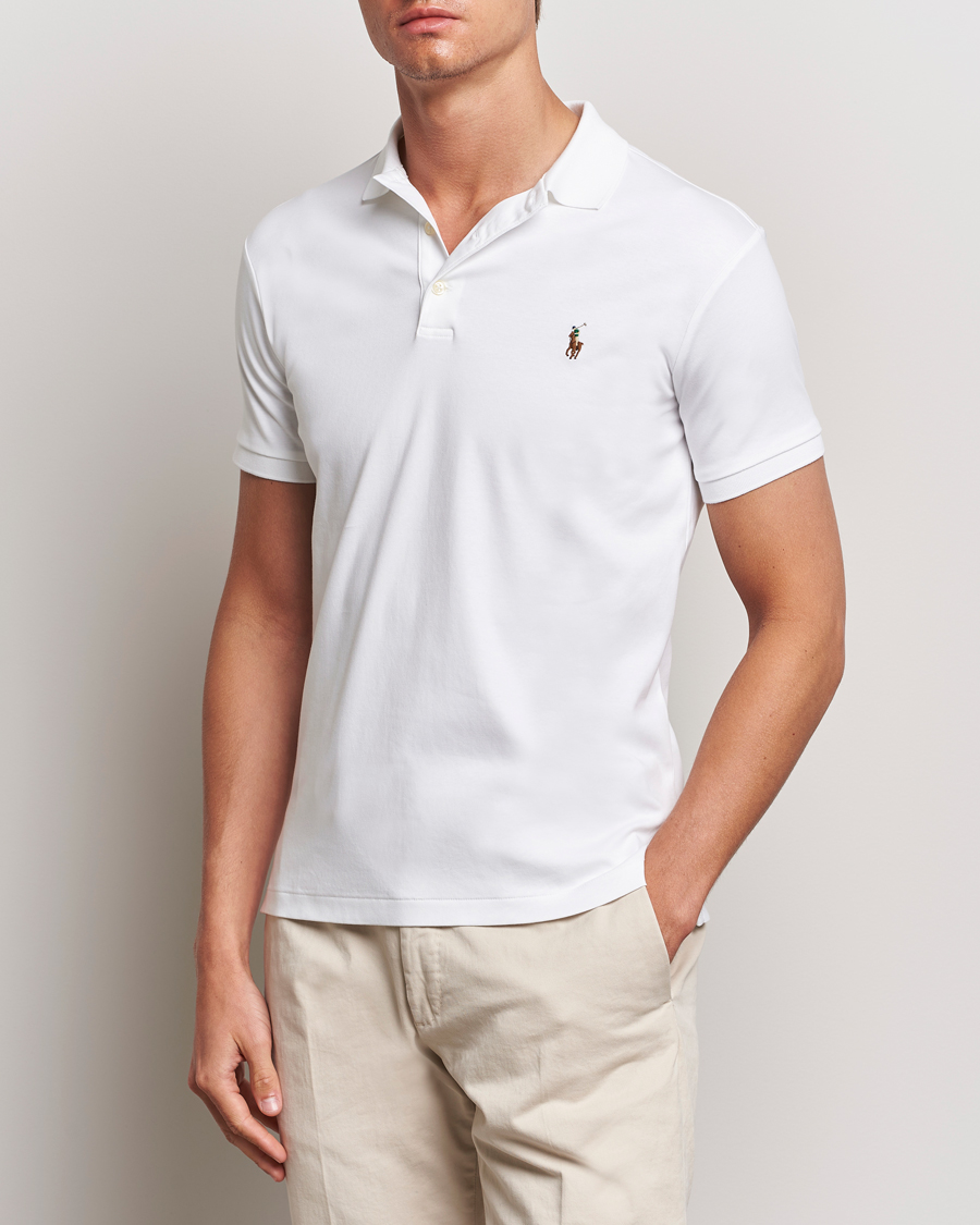 Men | Polo Shirts | Polo Ralph Lauren | Slim Fit Pima Cotton Polo White