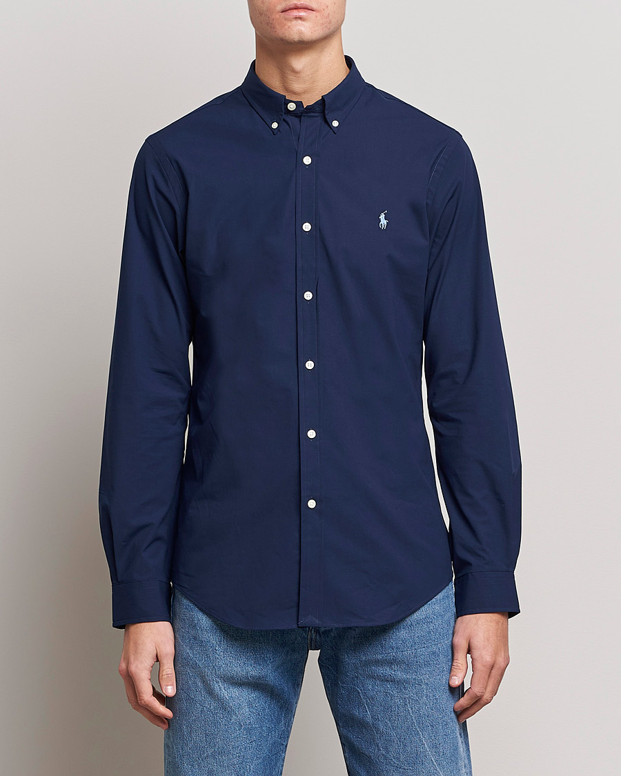 Men | Shirts | Polo Ralph Lauren | Slim Fit Shirt Poplin Newport Navy
