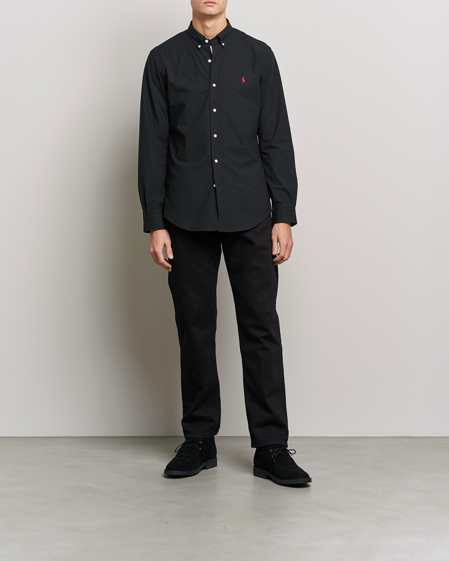 Men |  | Polo Ralph Lauren | Slim Fit Shirt Poplin Polo Black