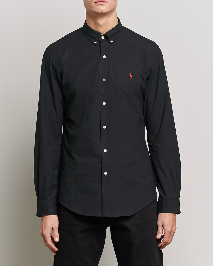 Men |  | Polo Ralph Lauren | Slim Fit Shirt Poplin Polo Black