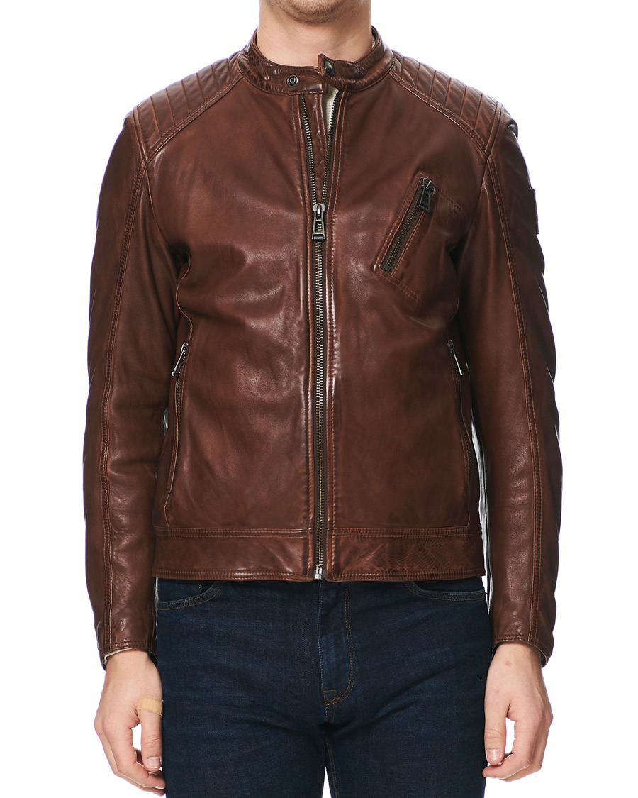 Men | Coats & Jackets | Belstaff | V Racer 2.0 Leather Jacket Light Brown