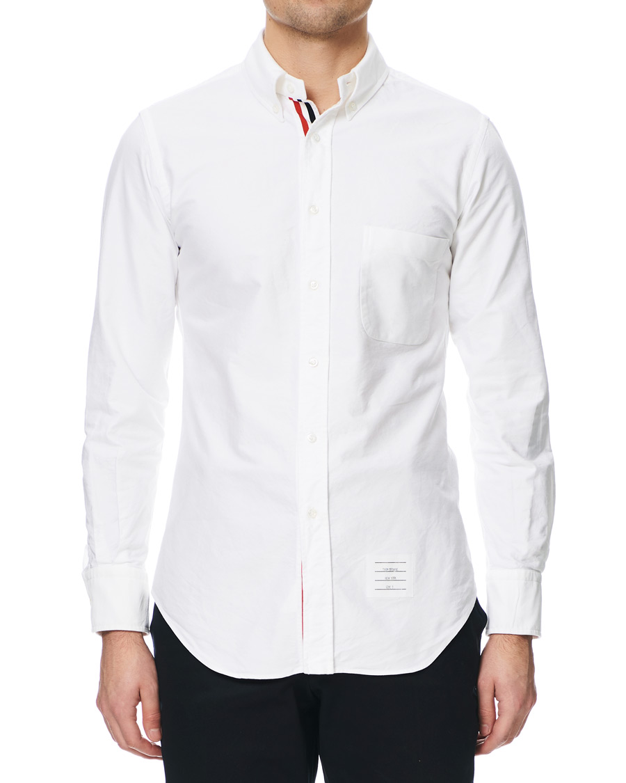 Men | Shirts | Thom Browne | Contrast Oxford Button Down Shirt White