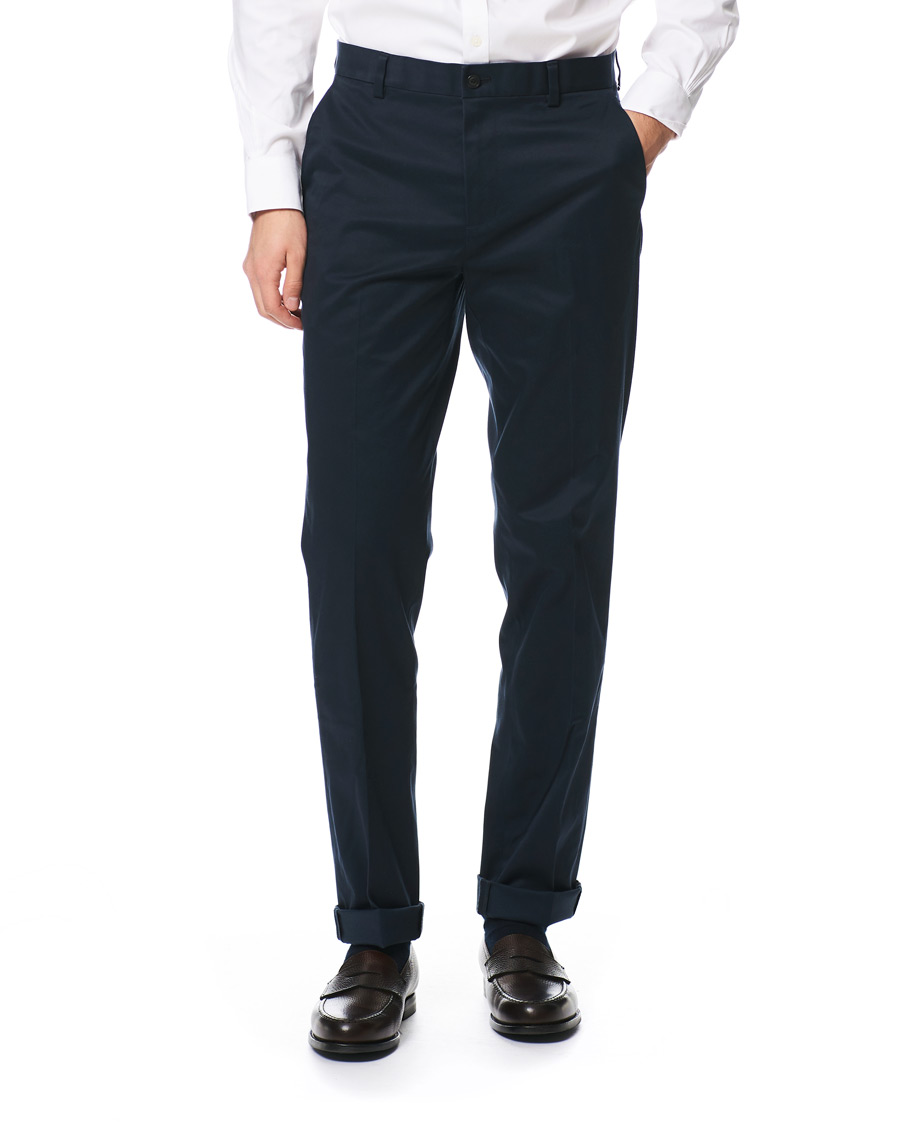 Men | Trousers | Brooks Brothers | Milano Stretch Chino Navy