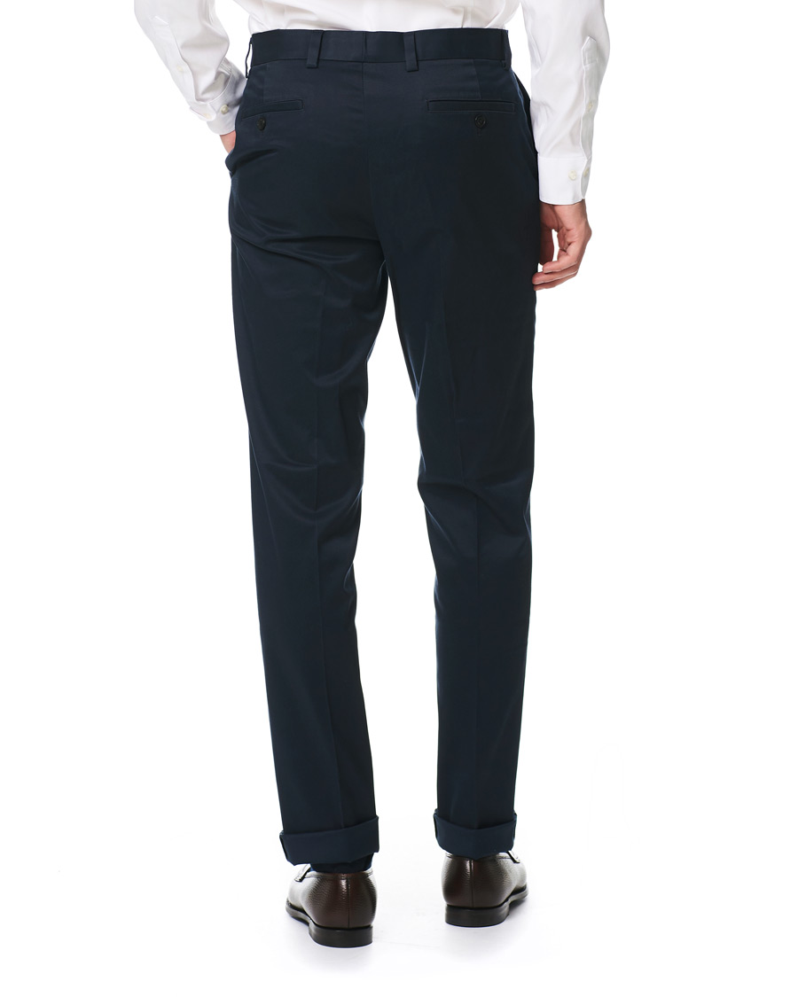 Men | Trousers | Brooks Brothers | Milano Stretch Chino Navy
