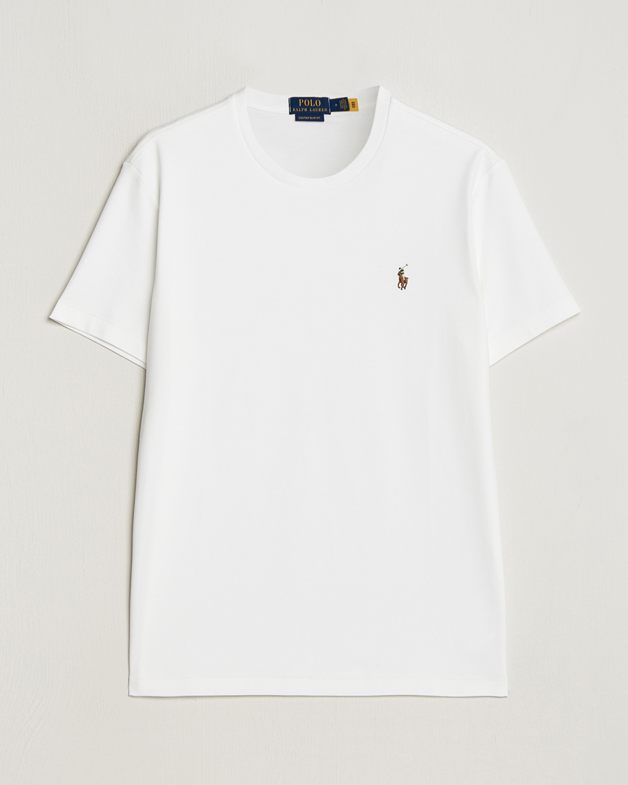 Men | White t-shirts | Polo Ralph Lauren | Luxury Pima Cotton Crew Neck T-Shirt White