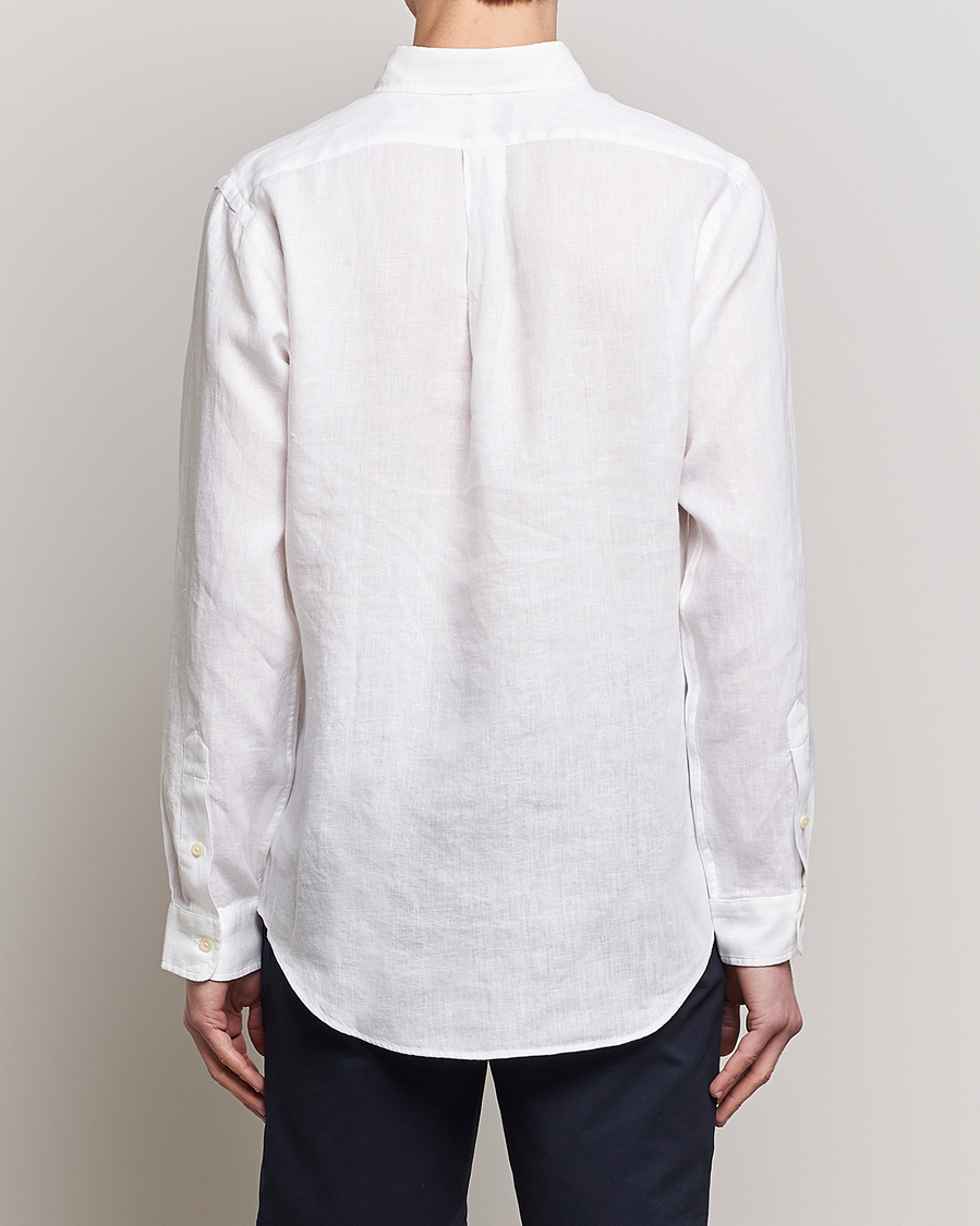 Men | Shirts | Polo Ralph Lauren | Custom Fit Linen Button Down White