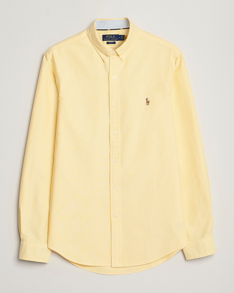 Men | Shirts | Polo Ralph Lauren | Slim Fit Oxford Button Down Shirt Yellow