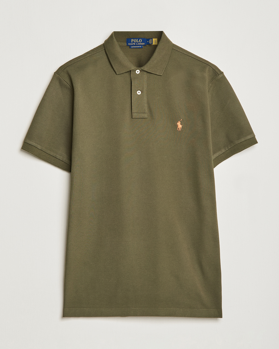 Men | Polo Shirts | Polo Ralph Lauren | Custom Slim Fit Polo Canopy Olive