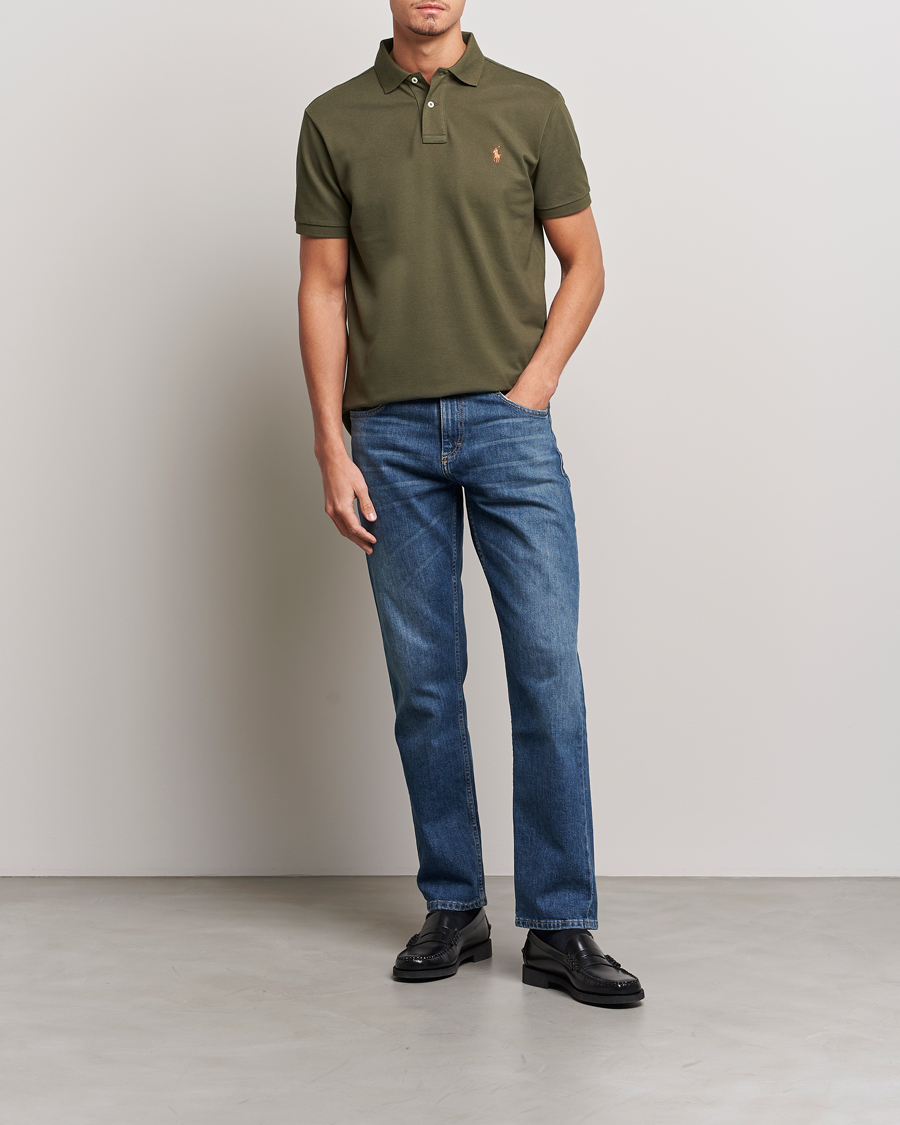 Men | Polo Shirts | Polo Ralph Lauren | Custom Slim Fit Polo Canopy Olive
