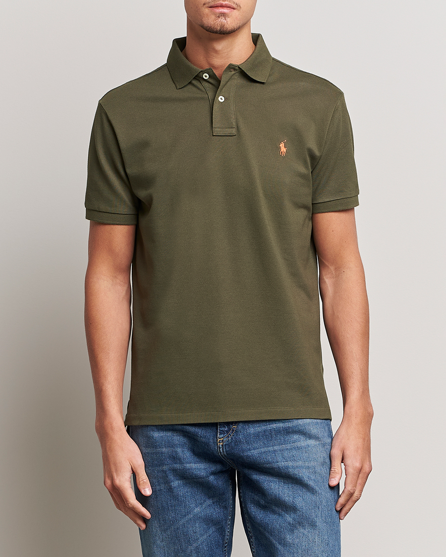 Men | Polo Shirts | Polo Ralph Lauren | Custom Slim Fit Polo Canopy Olive