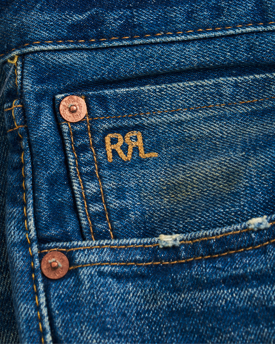 RRL Slim Narrow Selvedge Jeans Grandfalls Wash at CareOfCarl.com