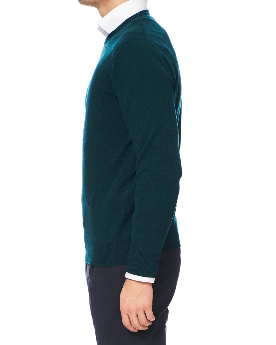 Men | Sweaters & Knitwear | Piacenza Cashmere | Cashmere Crew Neck Sweater Racing Green
