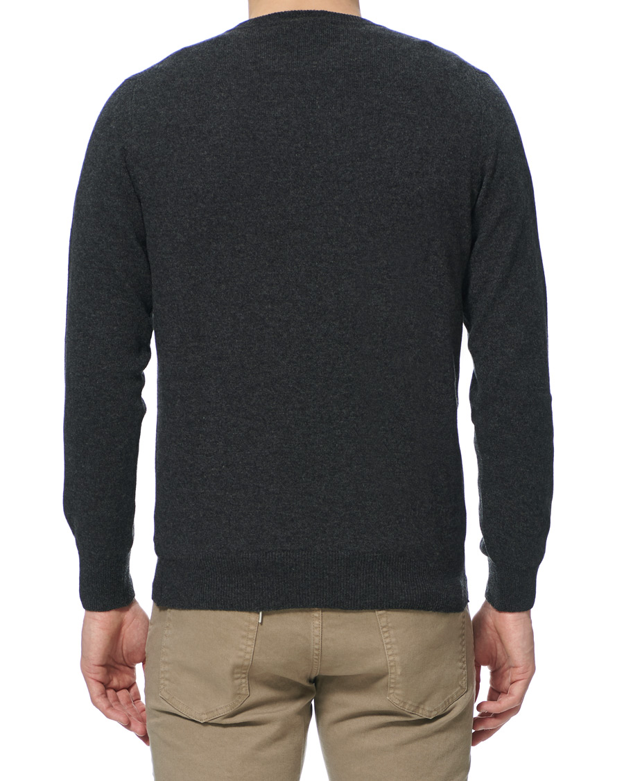 Men | Sweaters & Knitwear | Piacenza Cashmere | Cashmere Crew Neck Sweater Charcoal