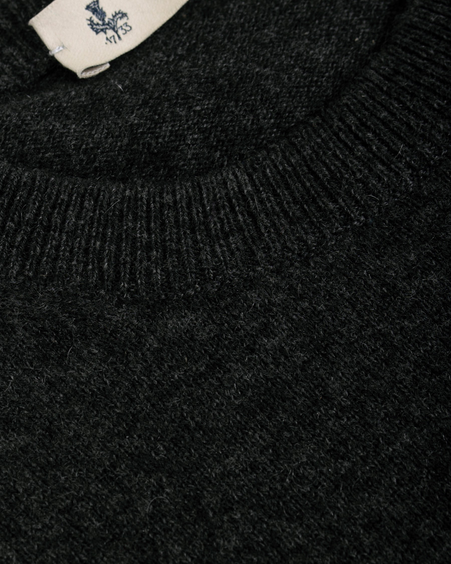 Men | Sweaters & Knitwear | Piacenza Cashmere | Cashmere Crew Neck Sweater Charcoal