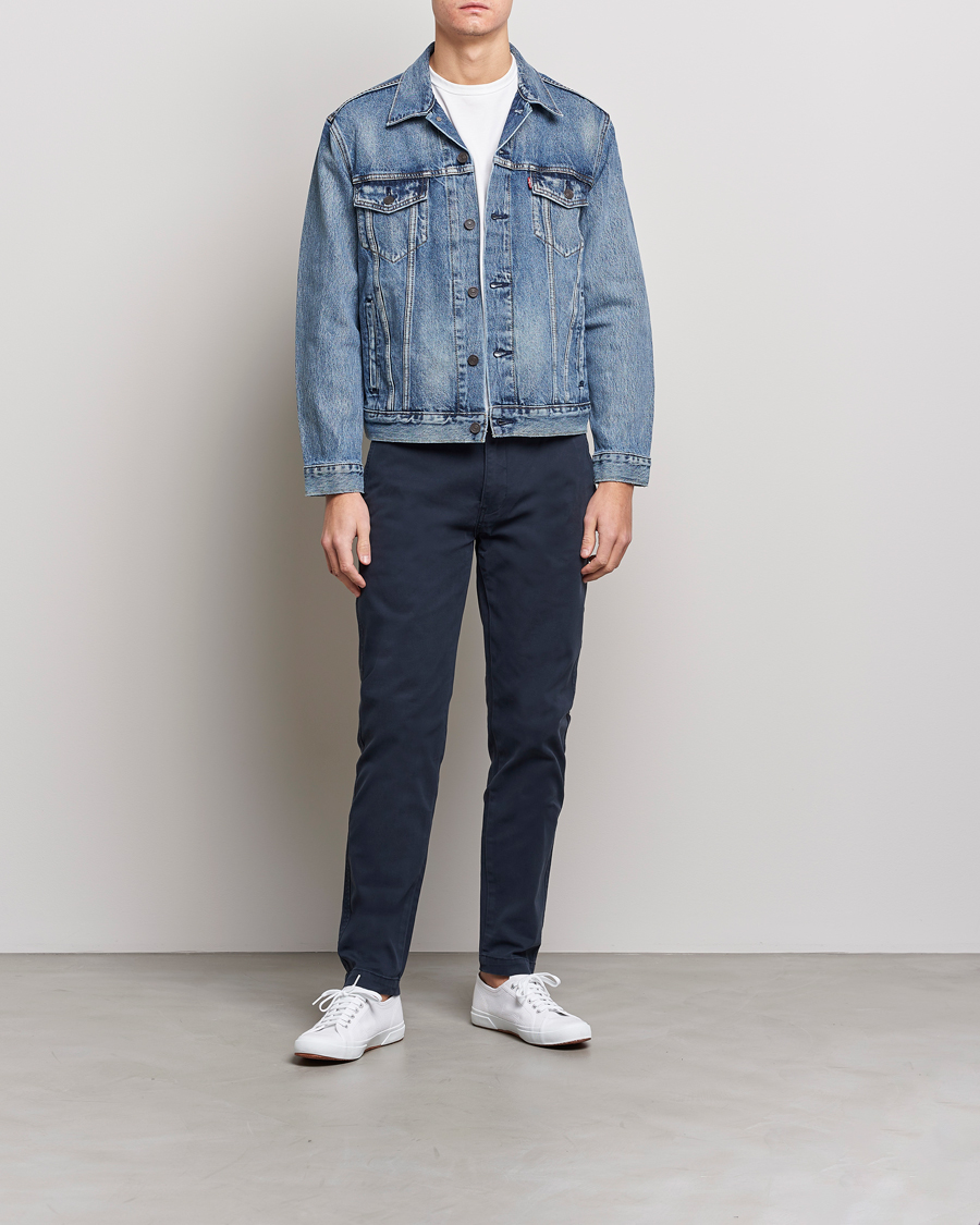 Men | Trousers | Levi's | Garment Dyed Stretch Chino Baltic Navy