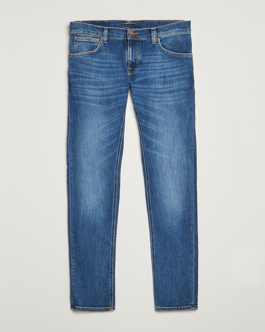 Men | Jeans | Nudie Jeans | Tight Terry Organic Jeans Steel Navy