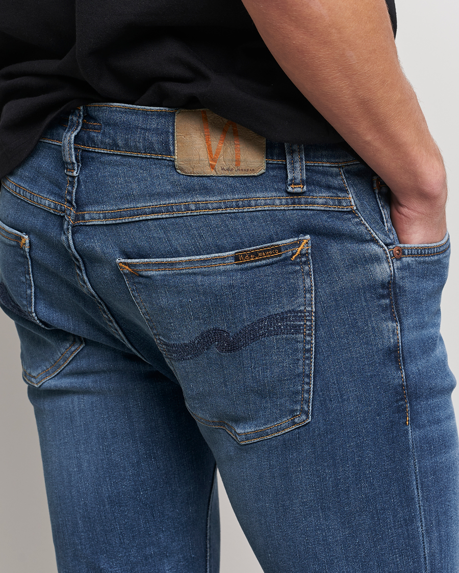 Men | Jeans | Nudie Jeans | Tight Terry Organic Jeans Steel Navy