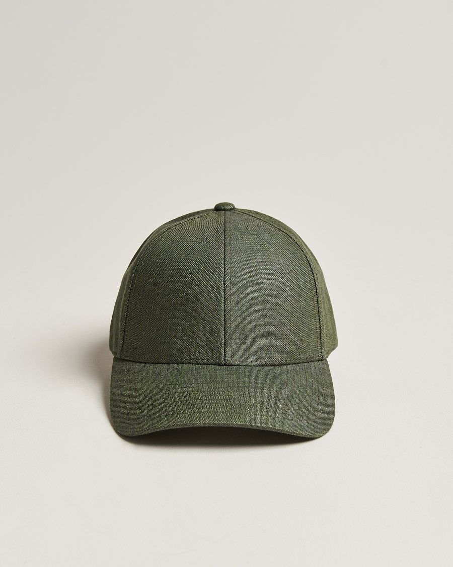 Men |  | Varsity Headwear | Linen Baseball Cap French Olive