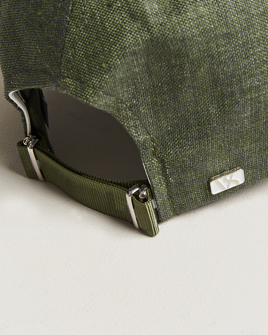 Men | Hats & Caps | Varsity Headwear | Linen Baseball Cap French Olive