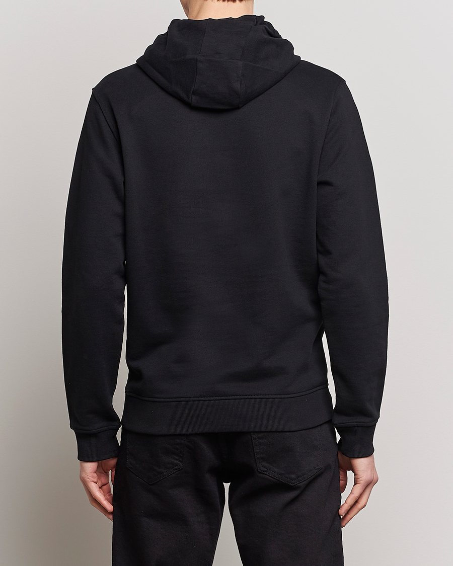 Men | Sweaters & Knitwear | Lyle & Scott | Organic Cotton Pullover Hoodie Jet Black