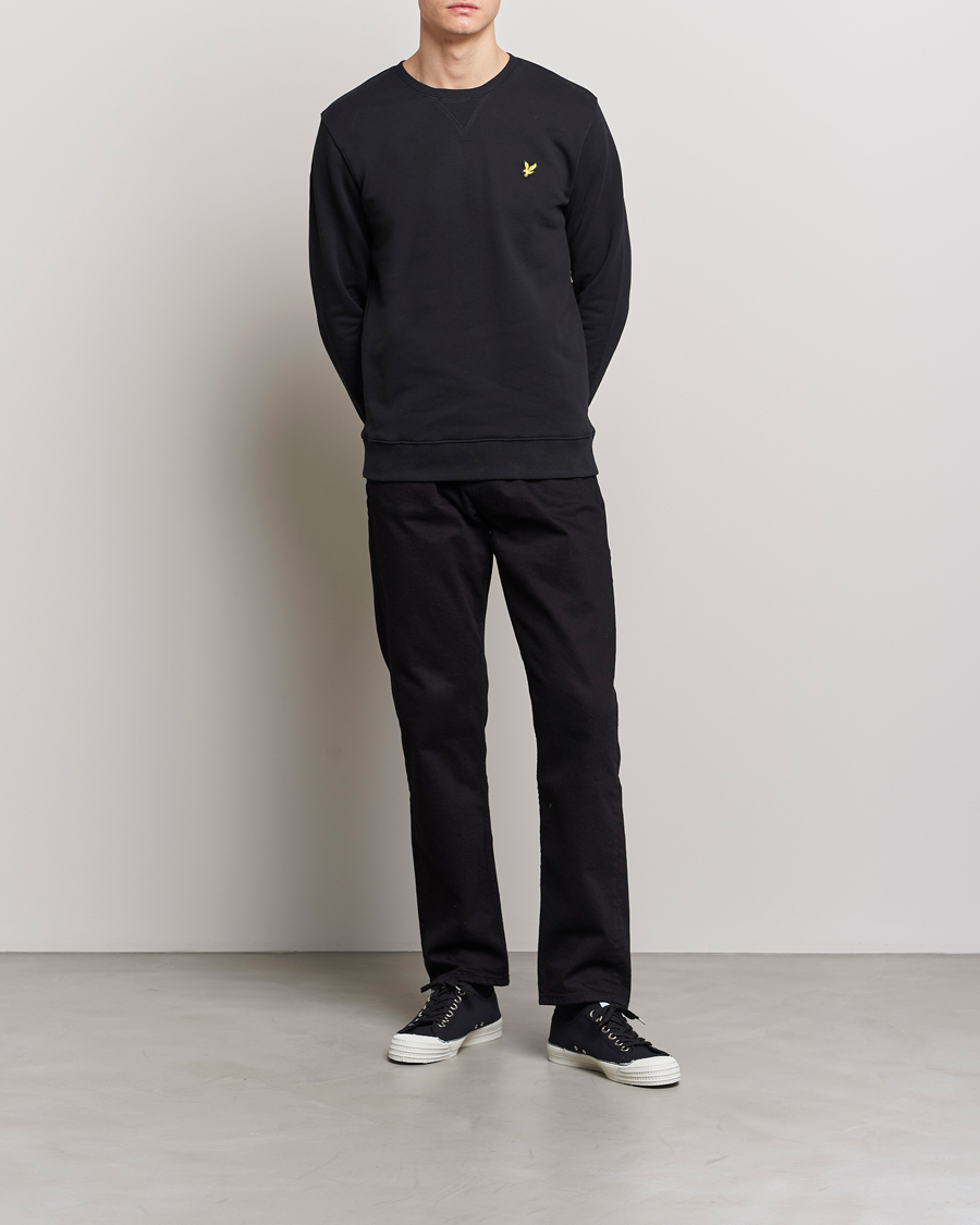 Men | Sweaters & Knitwear | Lyle & Scott | Crew Neck Sweatshirt Jet Black