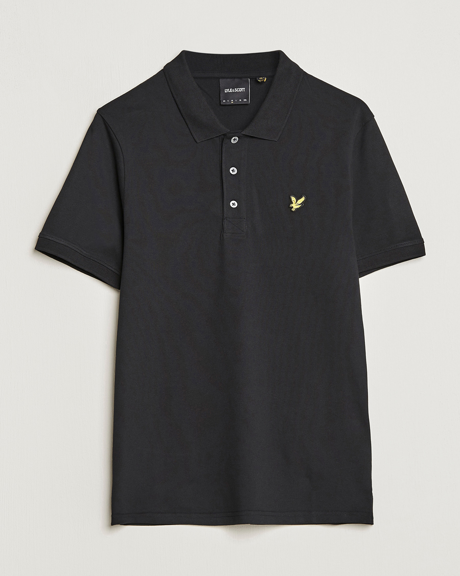 Men | Polo Shirts | Lyle & Scott | Plain Pique Polo Jet Black