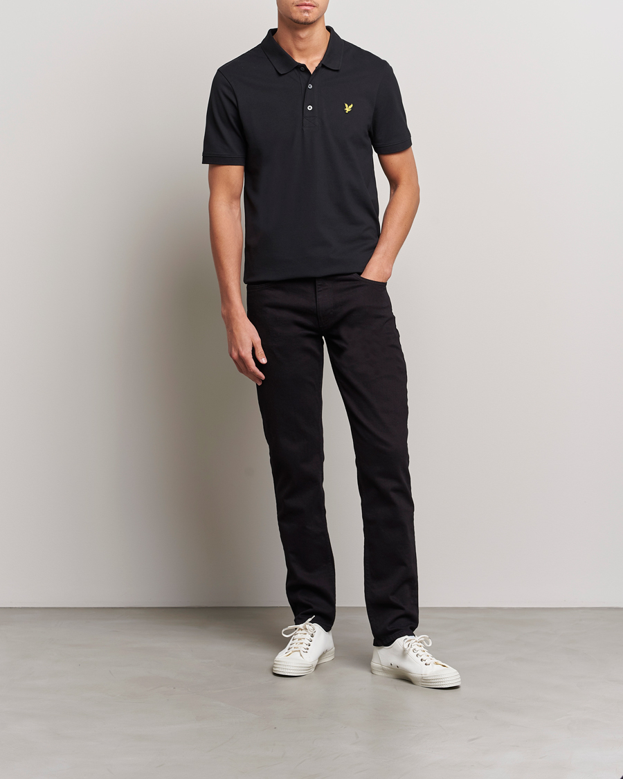 Men | Polo Shirts | Lyle & Scott | Plain Pique Polo Jet Black