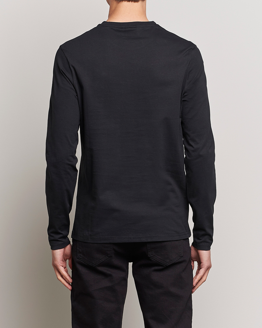 Men | T-Shirts | Lyle & Scott | Long Sleeve Crew Neck T-Shirt Jet Black