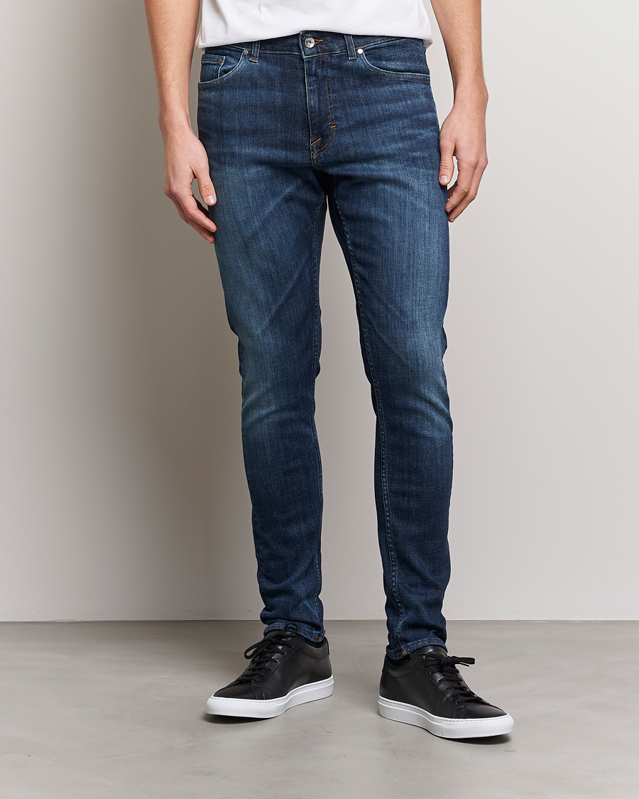 Men |  | Tiger of Sweden | Evolve Super Stretch Top Jeans Medium Blue