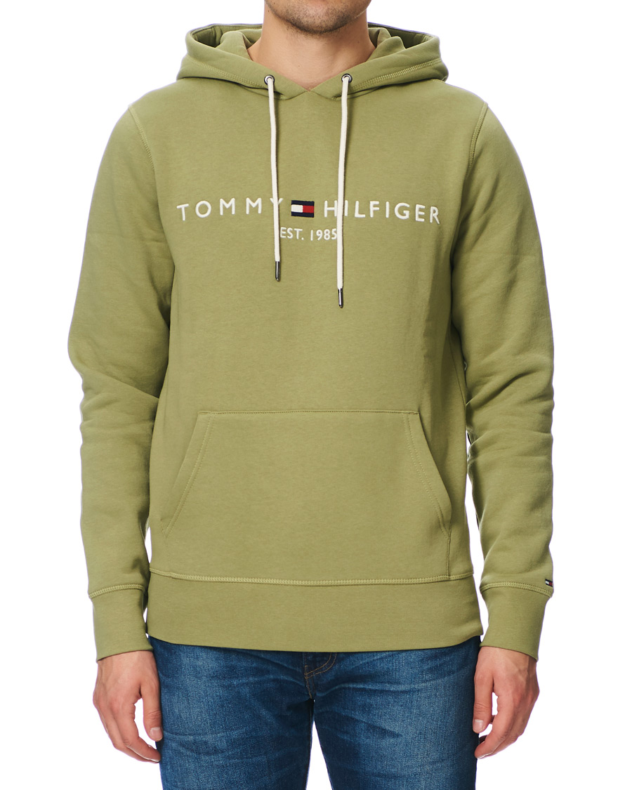 Men | Sweaters & Knitwear | Tommy Hilfiger | Logo Hoodie Faded Olive