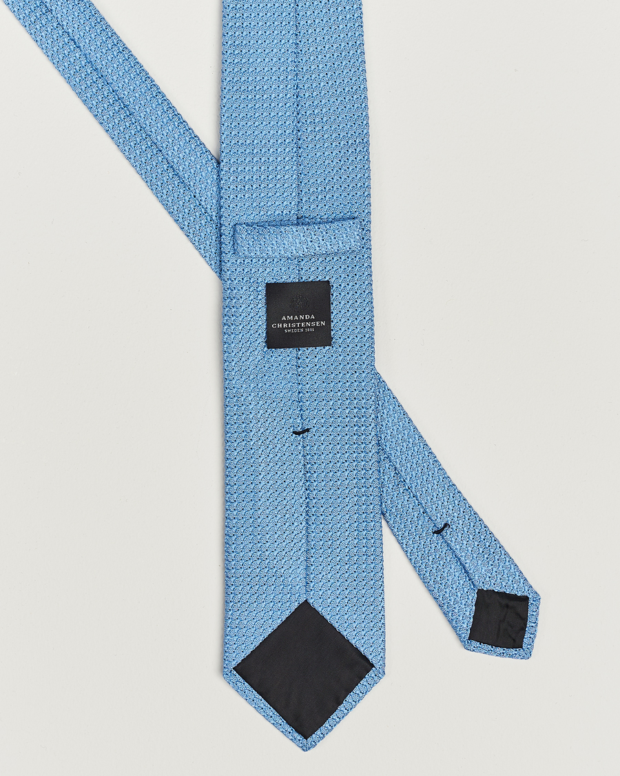 Men | Ties | Amanda Christensen | Silk Grenadine 8 cm Tie Sky Blue