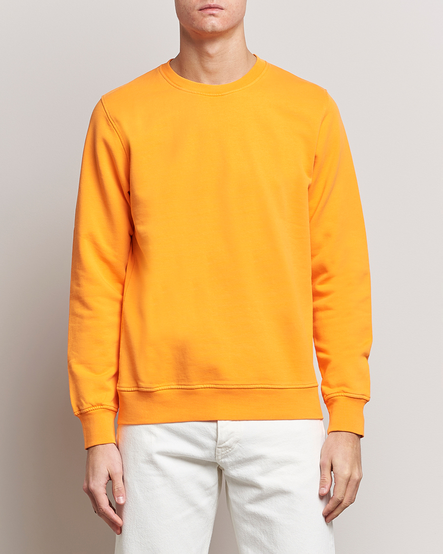Men | Colorful Standard | Colorful Standard | Classic Organic Crew Neck Sweat Sunny Orange