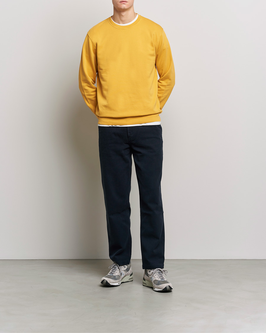 Men | Organic Menswear | Colorful Standard | Classic Organic Crew Neck Sweat Burned Yellow