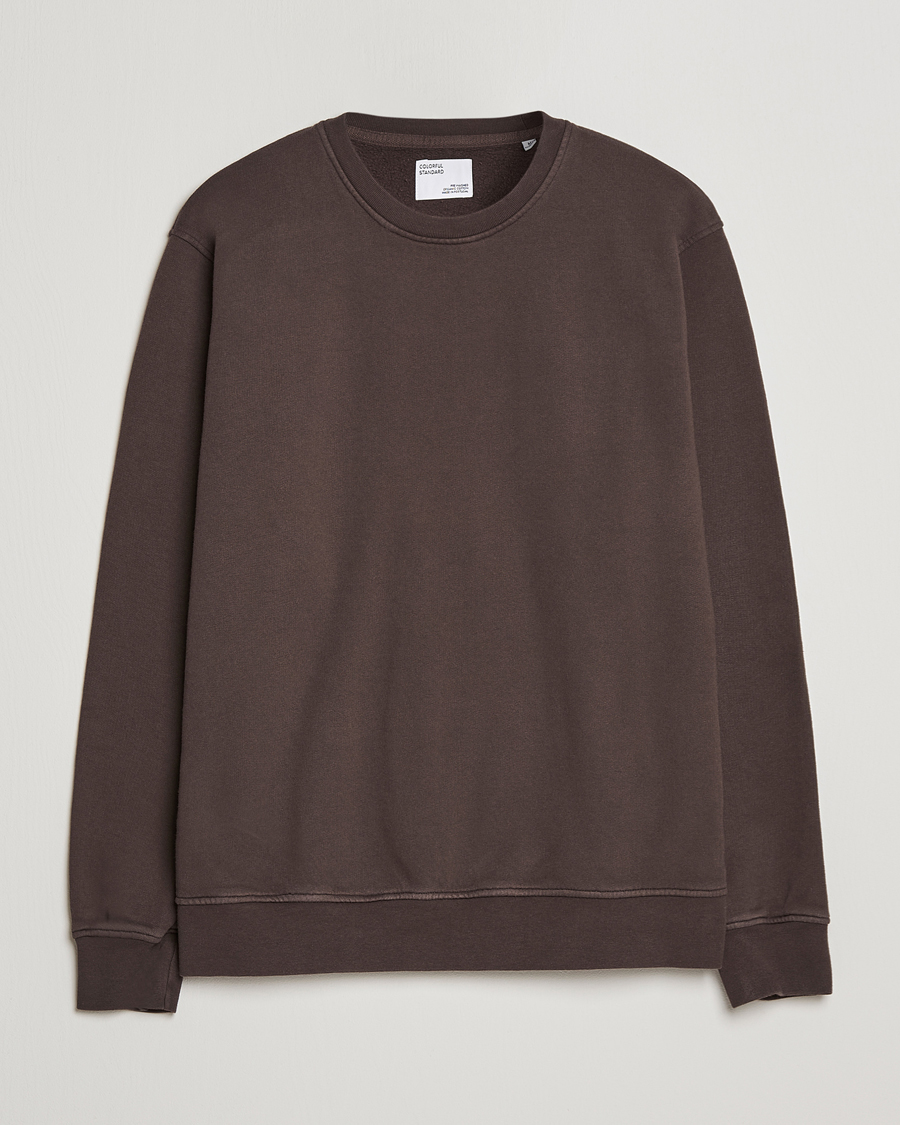 Men | Sweaters & Knitwear | Colorful Standard | Classic Organic Crew Neck Sweat Coffee Brown
