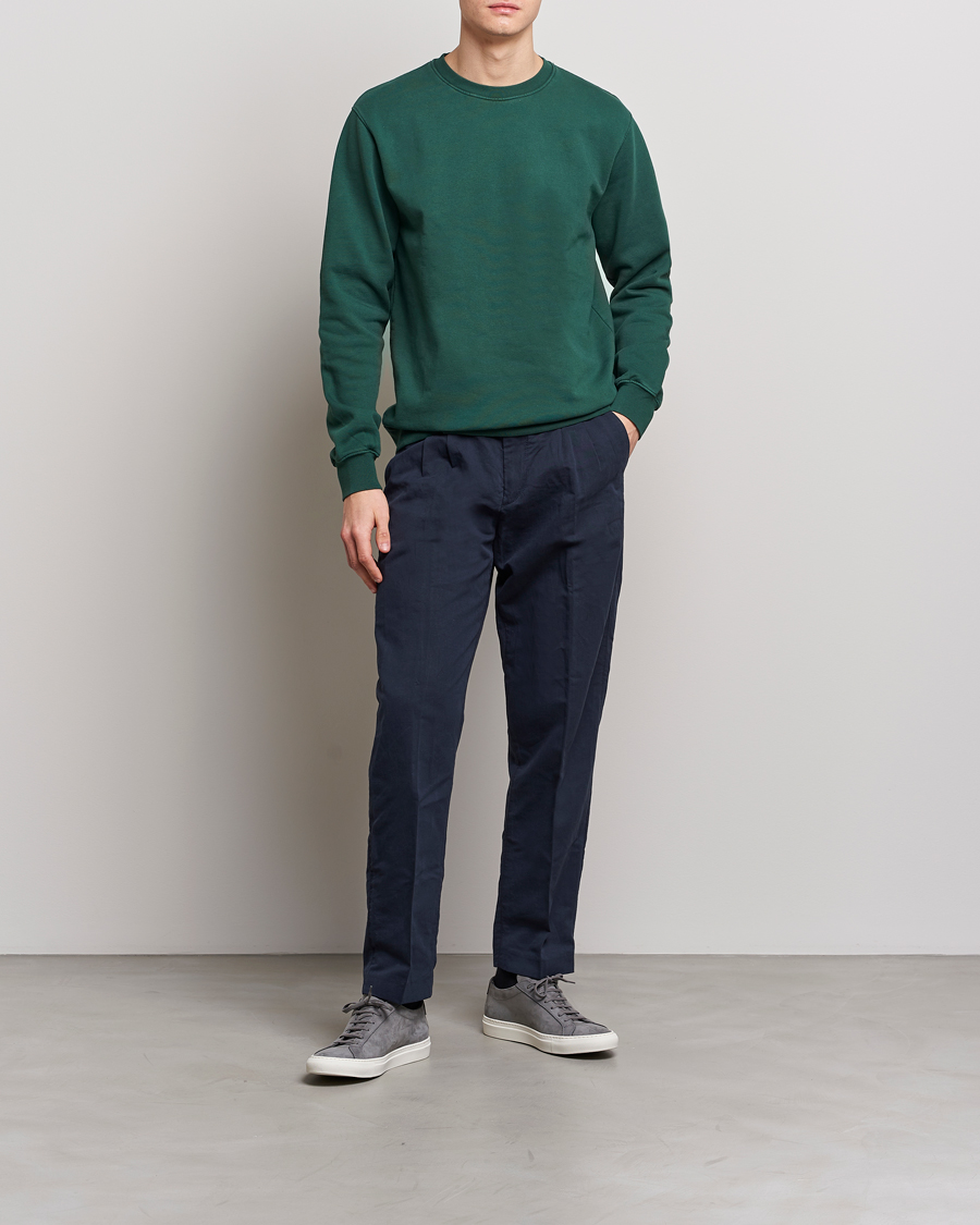 Men | Organic Menswear | Colorful Standard | Classic Organic Crew Neck Sweat Emerald Green