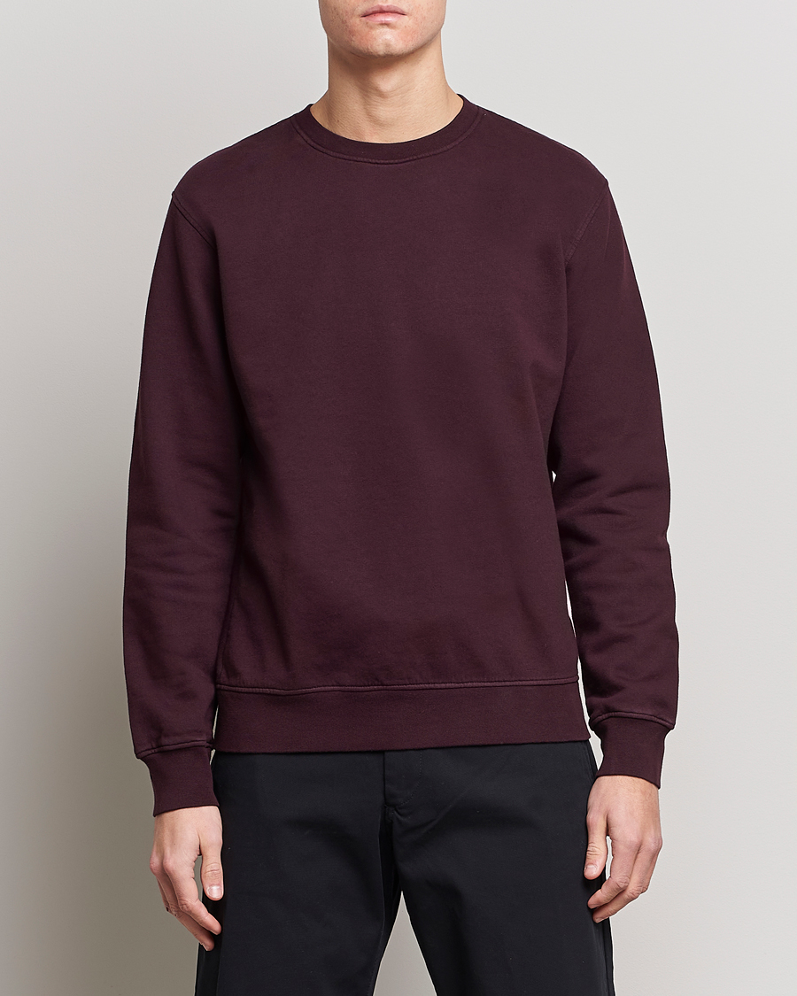Men | Colorful Standard | Colorful Standard | Classic Organic Crew Neck Sweat Oxblood Red