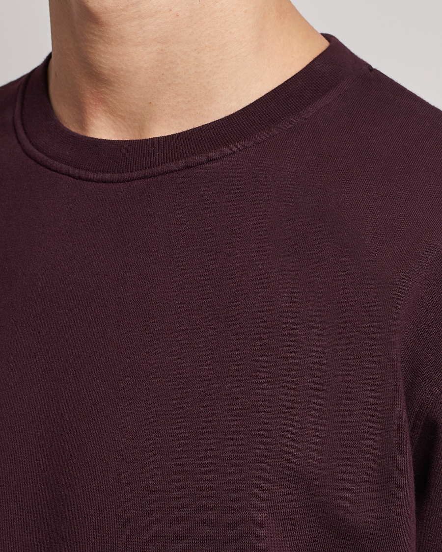 Men | Sweaters & Knitwear | Colorful Standard | Classic Organic Crew Neck Sweat Oxblood Red