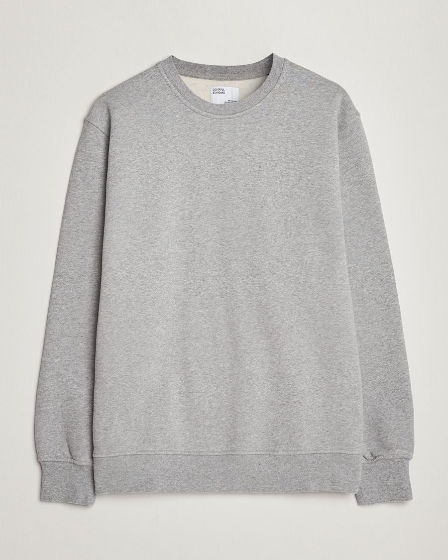 Men | Sweaters & Knitwear | Colorful Standard | Classic Organic Crew Neck Sweat Heather Grey